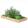 Cedar 4ft x 8ft x 10.5in Raised Garden Bed - Ma...