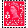 GB 1969 QEII Northern Ireland 4d Bright Vermili...