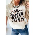 White ITS RODEO TIME YALL Western Graphic T Shirt