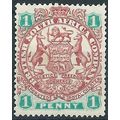 Rhodesia 1896 SG42 1d Scarlet & Emerald Mounted...