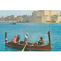 Malta Water Maltas Boat Taxi Tourist Trip Postcard