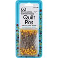 QUILT PINS YELLOW 1.75IN 80PC