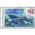 SLOVAKIA, SHIP, Freighter Ryn, blue 1994, 8koru...