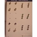 Crystal Earrings SET of 7 Colored Crystal Pierc...