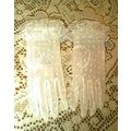 NEW WOMENS PRETTY WHITE 8" KNIT-LIKE WEDDING FO...