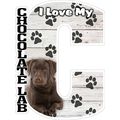 I Love My Chocolate Lab Fridge Magnet