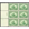 548, Mint VF NH 1¢ Plate Block of Six Stamps * ...