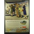1954 TWA Airlines Ad - Who pays half fare when they go by air?