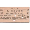 U.T.A. Edmondson Ticket - Lisburn to Belfast Gr...