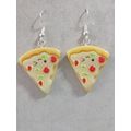 PIZZA Earrings Cute Kitsch Kawaii Retro Funky Fun Junk Food Emo