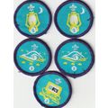Scout Badges 5 x Staged 2000+ - Black Backs - U...