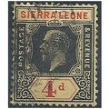Sierra Leone 1925 SG137 4d Black & Red/Pale Yel...