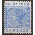 Grenada 1883 SG32 2 1/2d Ultramarine Mounted Mi...