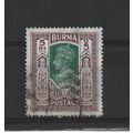 Burma.SG62 5r Green and Brown.Fine Used.Jul25j