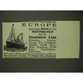 1903 Dominion Line Ad - Europe