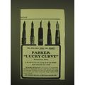 1902 Parker Lucky Curve Fountain Pen Ad
