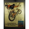 1969 Sears Screamer Bicycle Ad - wheels out first bike with a frame like racer