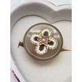 Victorian 10k YG Genuine Agate & Seed Pearl Mag...