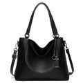 Women Vegan Leather Top Handle Shoulder Purses ...