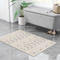 2-ft. x 3-ft. Hand Woven Wool Blend Grey Beige ...