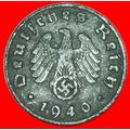 SWASTIKA: GERMANY ★ 1 PFENNIG 1940D! LOW START★...