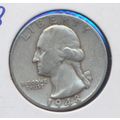 1948-D Washington 90% Silver Quarter, Circulate...