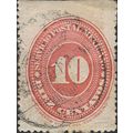 MEXICO, Number in Oval, red 1890, 10c, #2