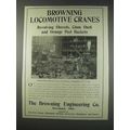 1910 Browning Locomotive Cranes Ad - Revolving ...