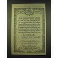 1918 Gorham Sterling Silverware Ad - The invest...