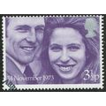 1973 Royal Wedding 3 ½p Violet and Silver SG941 FU