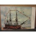 H.M.S VICTORY, PORTSMOUTH used vintage postcard...