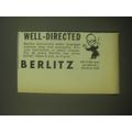 1946 Berlitz School of Languages Ad - Well-Directed