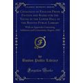 Catalogue of English Prose Fiction and Books fo...