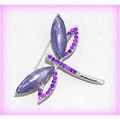 Beautiful Violet Crystal Dragonfly Brooch Jumpe...