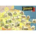 England NORTH YORKSHIRE COAST Map Postcard (Den...