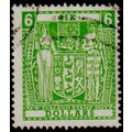 New Zealand Fiscal Arms 1986 $6 Green FU - SG F223
