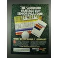 1987 Vantage Cigarettes Ad - The Senior PGA Tour