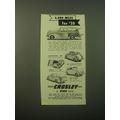 1948 Crosley Cars Ad - Wagon, Convertible, Panel Delivery, Sedan, Pickup