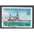 TURKS & CAICOS HMS INVINCIBLE WAR SHIP USED CDS...