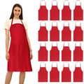 16 Pack Red Bib Plain Aprons Bulk for Women Men...