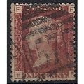 1858 SG43 1d Red Plate 210 Good Used Check Lett...