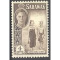 Sarawak 1950 - SG174 - 4c brown - Kayan Boy & G...