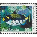 AUSTRALIA, FISH, Clown Triggerfish, green blue 2010, 60c, #3