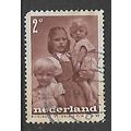 NETHERLANDS 1947 CHILD WELFARE 2c + 2c BROWN CH...