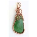 Green Aventurine Copper Wire Wrap Gemstone Pend...