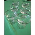 Vintage SIX SILVER RIMMED CHAMPAGNE MARGARITE G...