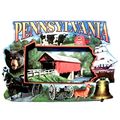 Pennsylvania Montage Artwood Fridge Magnet
