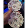 Pair Of Decorative Floral Plates