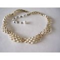 Vintage Coro Necklace Enamel Basket Weave Scall...