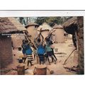 Africa Group of women grinding for food Postcar...